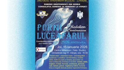 „Porni Luceafărul” – spectacol muzical-literar dedicat lui Mihai Eminescu, ediția a V-a, la Vârșeț