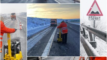 Reparații provizorii pe A1, A6 și drumurile naționale din vestul țării