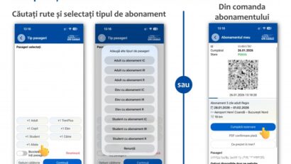CFR Călători: rezervarea locurilor pentru abonați, direct de pe telefon prin aplicaţia mobilă