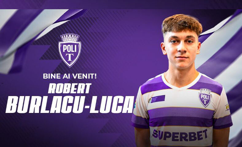 Robert Burlacu schimbă tricoul roș-negru cu cel alb-violet! Tânărul jucător al Reșiței, împrumutat la Poli Timișoara