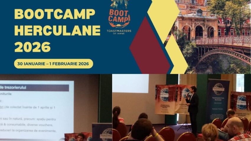 Peste 100 de membri Toastmasters din România și Republica Moldova, reuniți la Băile Herculane într-un bootcamp educațional de leadership