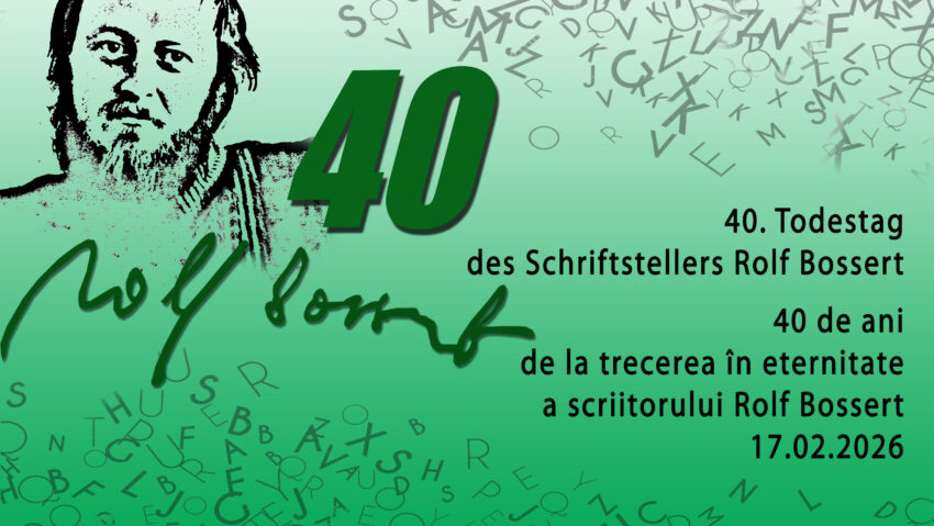 Rolf Bossert, la 40 de ani de la trecerea în eternitate – memoria unui mare poet german născut la Reșița