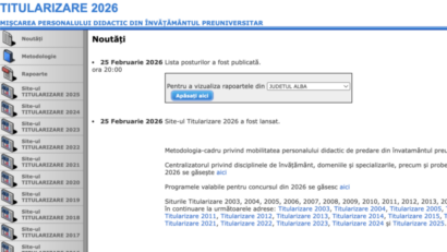 Titularizare 2026: lista finală a posturilor se publică pe 5 mai. Înscrieri între 6 și 18 mai – acte necesare și condiții