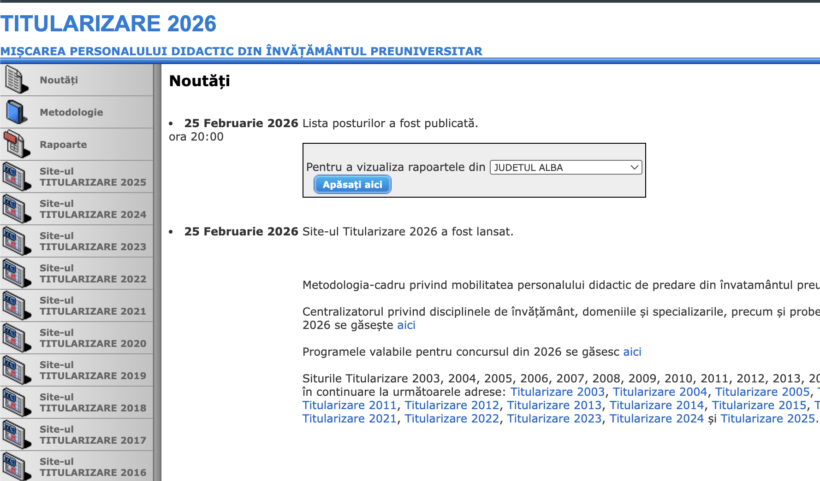 Titularizare 2026: Lista finală a posturilor se publică pe 5 mai; înscrierile încep pe 6 mai