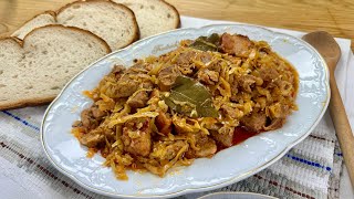 Mâncare cu carne și varză murată, rețetă din munții Tatra