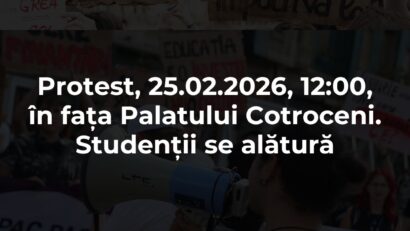 Protest la Palatul Cotroceni pe 25 februarie 2026: ANOSR se alătură manifestației împotriva subfinanțării educației
