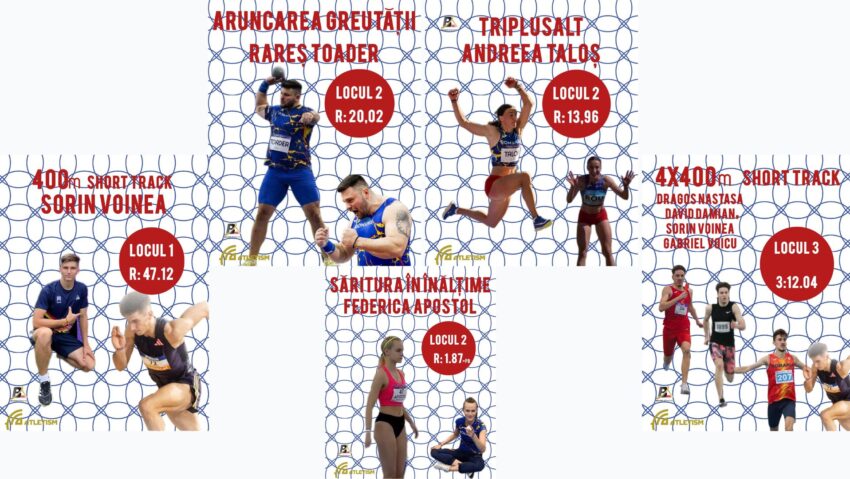 România, cinci medalii la Campionatele Balcanice de atletism în sală de la Belgrad