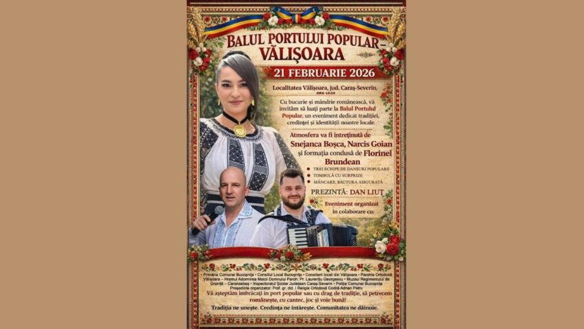 Balul Portului Popular la Vălișoara, în 21 februarie 2026