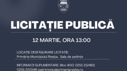 Licitație publică la Reșița: 16 terenuri și un imobil scoase la vânzare de Municipiul Reșița