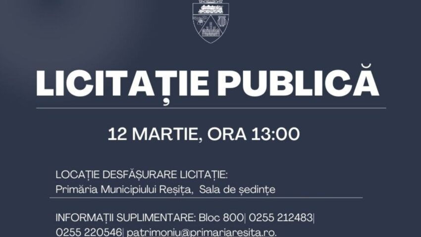 Licitație publică la Reșița: 16 terenuri și un imobil scoase la vânzare de Municipiul Reșița