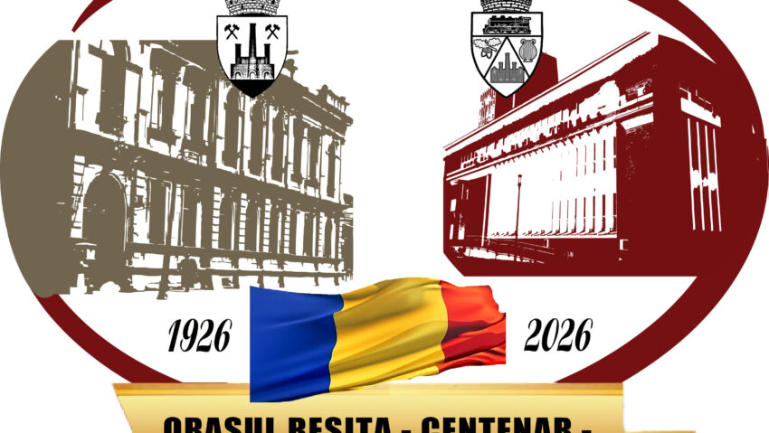 Logo aniversar pentru Reșița 1926–2026, realizat de un tânăr masterand din urbe