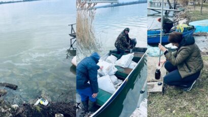 Poluare pe Dunăre, în dreptul localității Moldova Nouă. Intervenție de urgență a ABA Banat