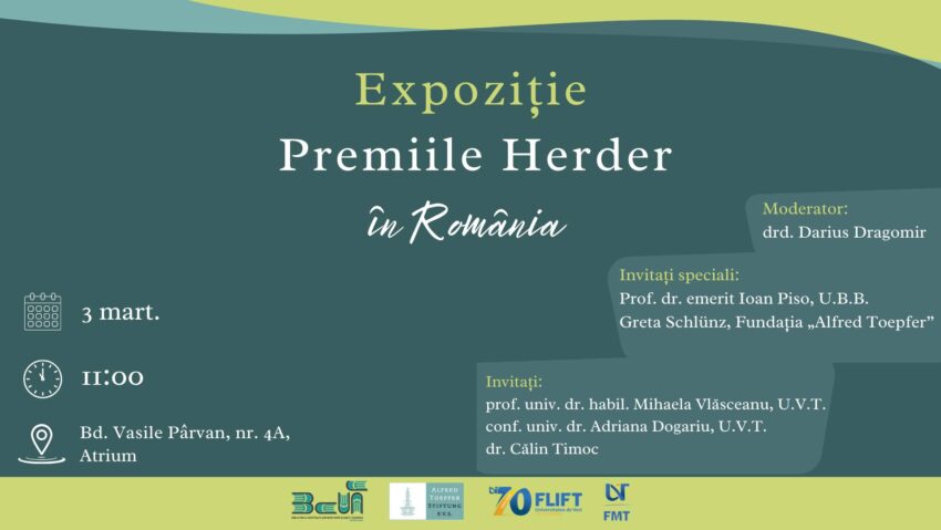 Expoziție dedicată Premiilor Herder: diplomație culturală, dialog intercultural și libertate de creație