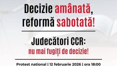 Proteste în Timişoara, Arad şi alte oraşe faţă de o nouă amânare a CCR pe legea pensiilor magistraţilor