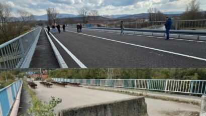 Podul din Slatina Timiș, după nenumărate piedici redeschis după 6 ani