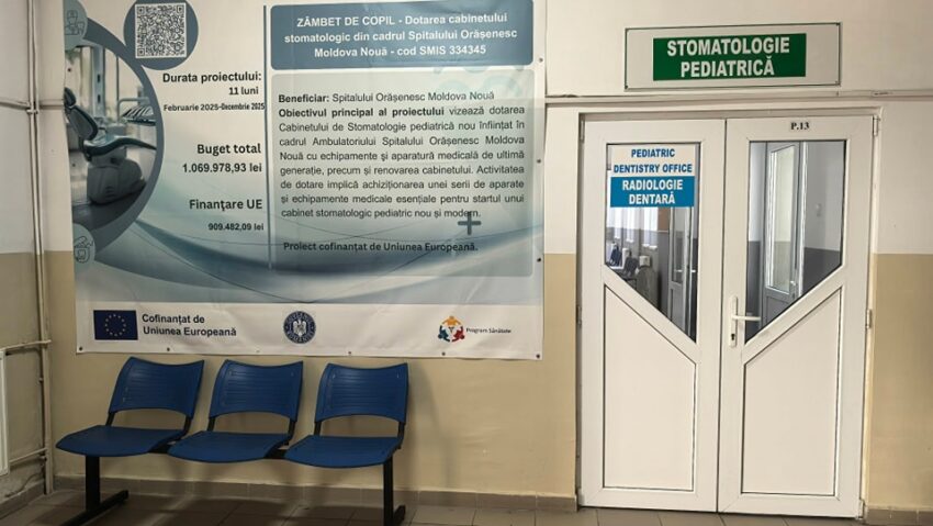 Spitalul Orășenesc Moldova Nouă își extinde echipa medicală. Se deschide cabinetul de stomatologie pediatrică „Zâmbet de copil”