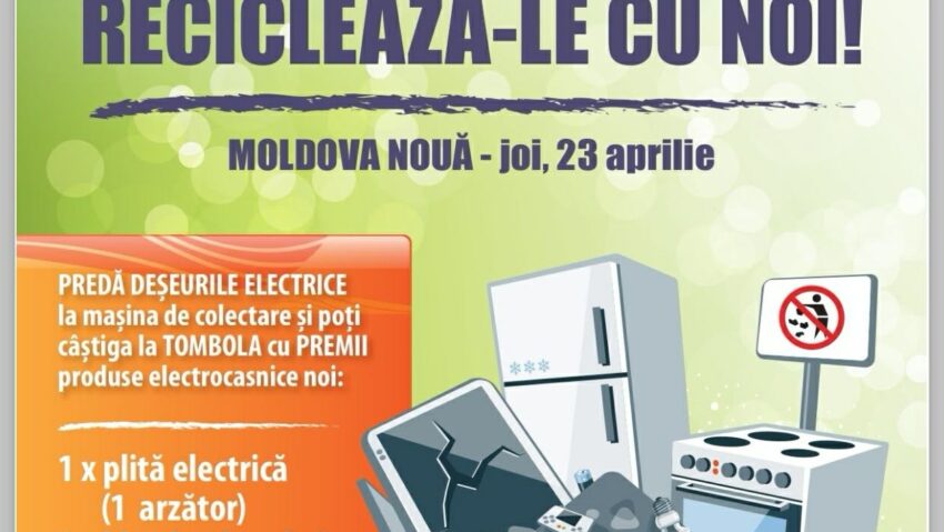 A început curăţenia de Paște la Moldova Nouă: reciclează electrocasnicele vechi și câștigă premii utile