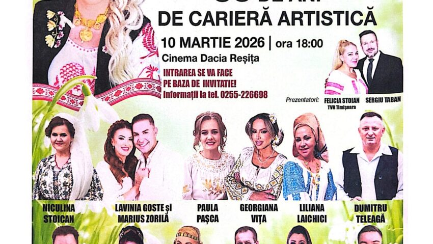 Spectacol aniversar Ramona Vița – 35 de ani de muzică și tradiție în Banatul de Munte