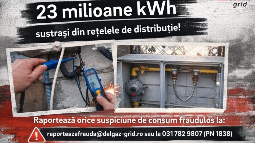 Furturile de energie din rețeaua Delgaz Grid au pus în pericol peste 1.000 de persoane