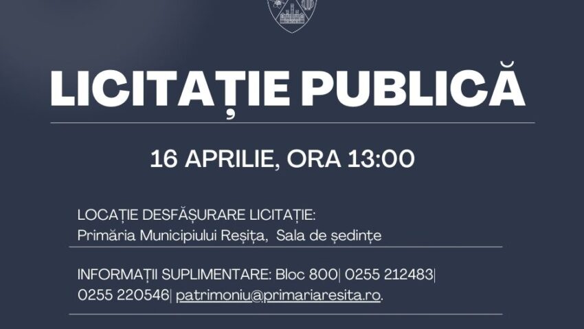 Licitație publică la Reșița: zeci de terenuri și un imobil scoase la vânzare de Primărie