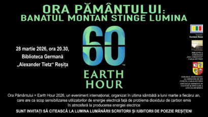 Ora Pământului 2026 la Reșița: Banatul Montan stinge lumina prin lecturi la lumina lumânării