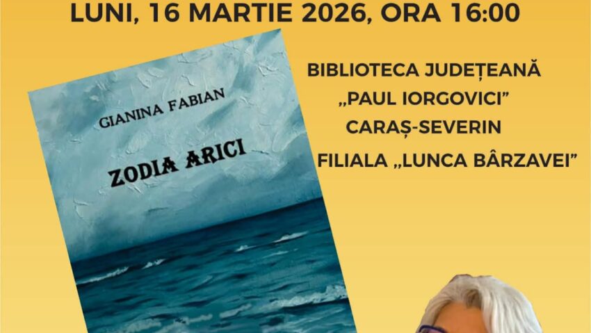Lansare de carte la Biblioteca Județeană „Paul Iorgovici” Caraș-Severin din Reşiţa