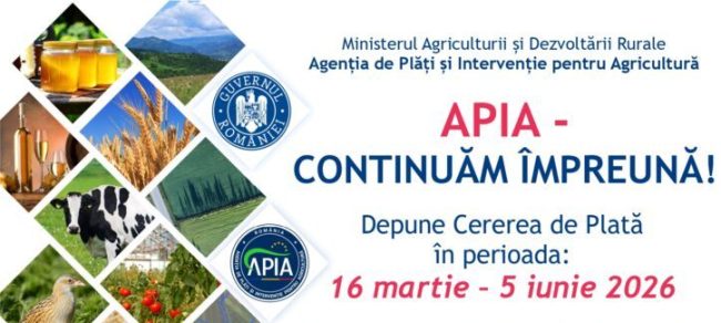 APIA a început Campania 2026 pentru depunerea cererilor unice de plată. Termen limită: 5 iunie