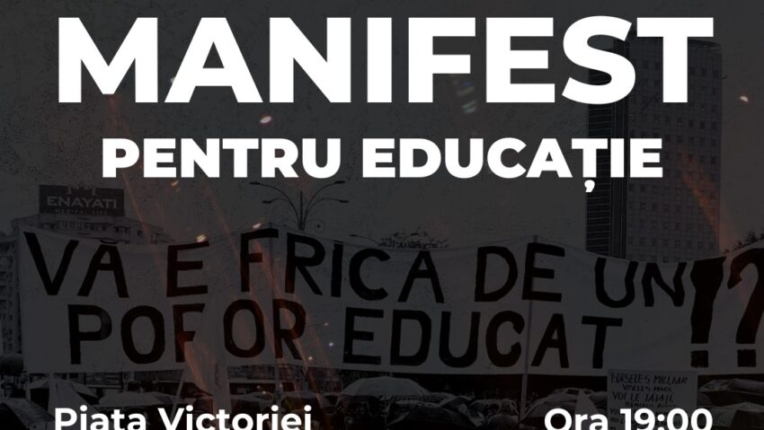 Studenții din România organizează un manifest pentru educație pe 14 martie în Piața Victoriei