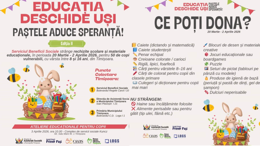 Speranță și solidaritate pentru copiii vulnerabili din Timișoara