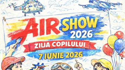 Caransebeș Airshow 2026: concurs de desen pentru copii, cu premiul unei experiențe unice în zbor alături de piloții Aeroclubul României