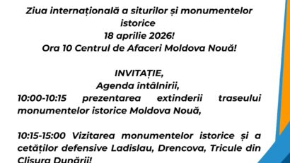 Ziua Internațională a Sitului și Monumentelor Istorice – ediția a III-a la Moldova Nouă