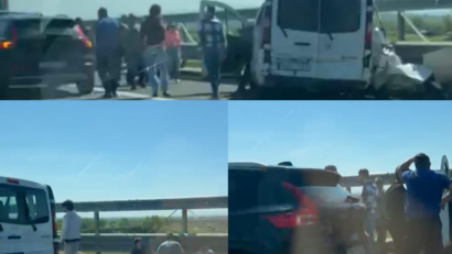 Accident pe A1, între Timișoara și Margina: trafic restricționat și coloană de 2 kilometri
