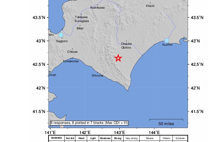 Japonia: Un cutremur cu magnitudinea de 6,1 a zguduit insula Hokkaido