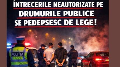 Întrecerile neautorizate pe drumurile publice se pedepsesc de lege