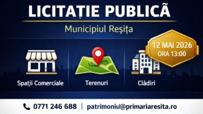 Licitație publică la Reșița: Primăria scoate la vânzare terenuri și imobile