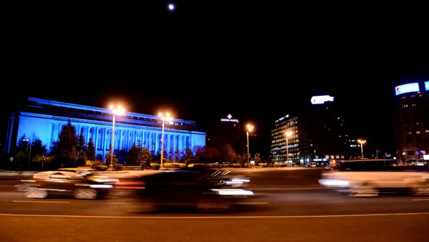 Palatul Victoria, iluminat de Ziua Europei 2026 în culorile Uniunii Europene