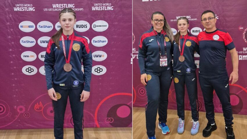 Lupte U15: Andrada Dință se întoarce cu medalie de la Campionatul European!