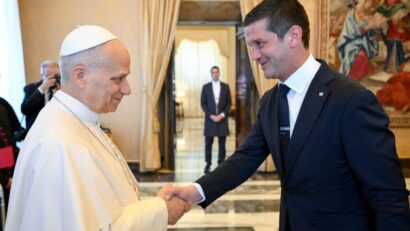 Cristian Chivu și campionii de la Inter Milano, primiți la Vatican de Papa Leon al XIV-lea