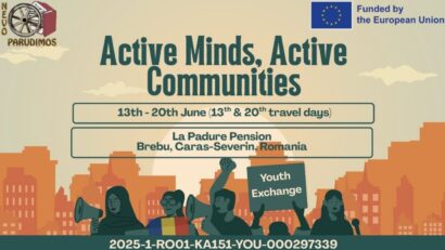 Tineri din România, invitați la Youth Exchange „Active Minds, Active Communities”, organizat de Asociația Nevo Parudimos la Brebu