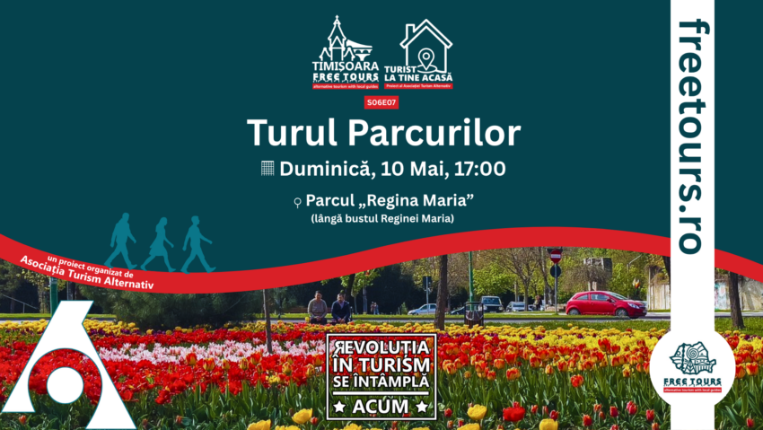 Timișoara Free Tours organizează „Turul Parcurilor”. Participanții sunt invitați să descopere poveștile spațiilor verzi ale orașului