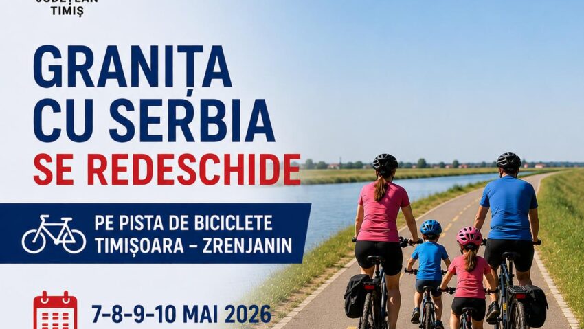 Se redeschide punctul de frontieră de pe pista de biciclete Timișoara–Zrenjanin