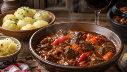 Prânzul de Duminică: gulaș în stil polonez, o rețetă savuroasă cu vită, legume și condimente aromate