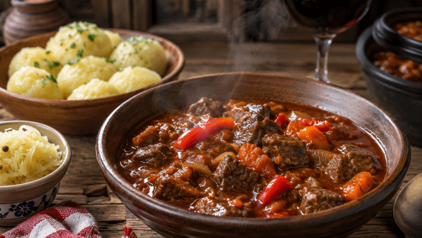 Prânzul de Duminică: gulaș în stil polonez, o rețetă savuroasă cu vită, legume și condimente aromate