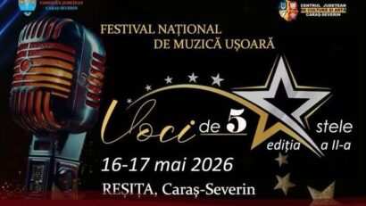Festivalul concurs „Voci de 5 stele” revine la Reșița
