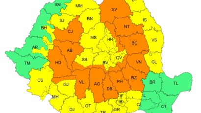 ANM a emis coduri galben și portocaliu de furtuni și ploi abundente. Caraș-Severin, printre județele vizate de avertizare