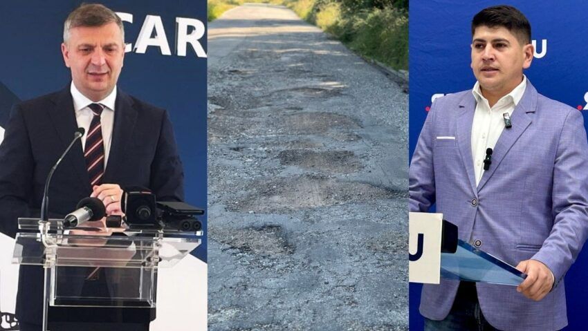 Caraş-Severin: Lucrările de pe DJ 571 aprind disputa politică. Hurduzeu invocă blocaje, Plujar vorbește despre scuze