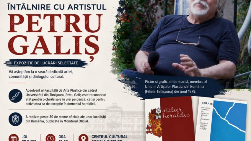 Petru Galiș marchează 50 de ani de creație la Reșița printr-o nouă expoziție personală