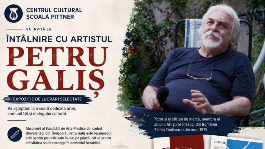 Petru Galiș marchează 50 de ani de creație la Reșița printr-o nouă expoziție personală