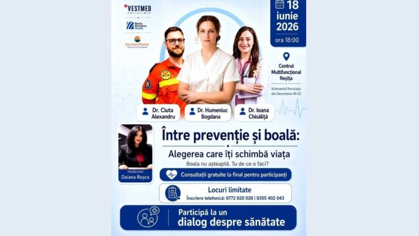 Prevenția începe cu informarea: 3 medici oferă consultații gratuite și sfaturi medicale la Centrul Multifuncţional din Reșița
