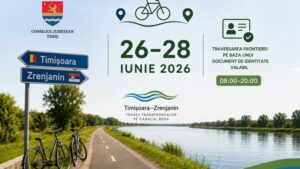 Weekend de cicloturism pe traseul transfrontalier Timișoara–Zrenjanin. Punctul de frontieră de pe Canalul Bega se redeschide pentru pietoni și bicicliști